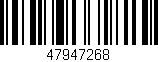 Código de barras (EAN, GTIN, SKU, ISBN): '47947268'