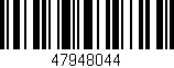 Código de barras (EAN, GTIN, SKU, ISBN): '47948044'