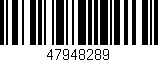 Código de barras (EAN, GTIN, SKU, ISBN): '47948289'