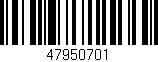 Código de barras (EAN, GTIN, SKU, ISBN): '47950701'