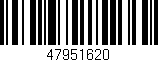 Código de barras (EAN, GTIN, SKU, ISBN): '47951620'