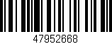 Código de barras (EAN, GTIN, SKU, ISBN): '47952668'