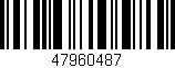 Código de barras (EAN, GTIN, SKU, ISBN): '47960487'
