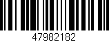 Código de barras (EAN, GTIN, SKU, ISBN): '47982182'