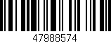 Código de barras (EAN, GTIN, SKU, ISBN): '47988574'