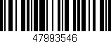 Código de barras (EAN, GTIN, SKU, ISBN): '47993546'