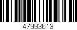 Código de barras (EAN, GTIN, SKU, ISBN): '47993613'