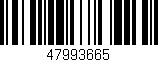 Código de barras (EAN, GTIN, SKU, ISBN): '47993665'