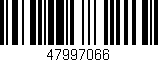 Código de barras (EAN, GTIN, SKU, ISBN): '47997066'