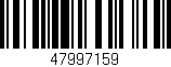 Código de barras (EAN, GTIN, SKU, ISBN): '47997159'