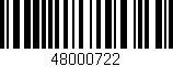 Código de barras (EAN, GTIN, SKU, ISBN): '48000722'