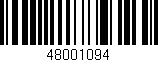 Código de barras (EAN, GTIN, SKU, ISBN): '48001094'