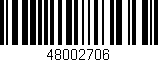 Código de barras (EAN, GTIN, SKU, ISBN): '48002706'