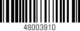 Código de barras (EAN, GTIN, SKU, ISBN): '48003910'