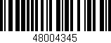 Código de barras (EAN, GTIN, SKU, ISBN): '48004345'