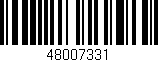 Código de barras (EAN, GTIN, SKU, ISBN): '48007331'