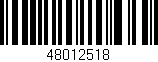 Código de barras (EAN, GTIN, SKU, ISBN): '48012518'