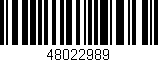 Código de barras (EAN, GTIN, SKU, ISBN): '48022989'
