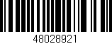 Código de barras (EAN, GTIN, SKU, ISBN): '48028921'