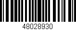 Código de barras (EAN, GTIN, SKU, ISBN): '48028930'