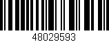 Código de barras (EAN, GTIN, SKU, ISBN): '48029593'