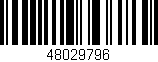 Código de barras (EAN, GTIN, SKU, ISBN): '48029796'