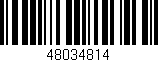 Código de barras (EAN, GTIN, SKU, ISBN): '48034814'