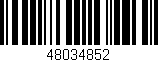 Código de barras (EAN, GTIN, SKU, ISBN): '48034852'