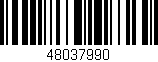 Código de barras (EAN, GTIN, SKU, ISBN): '48037990'