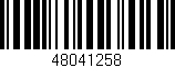 Código de barras (EAN, GTIN, SKU, ISBN): '48041258'