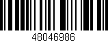 Código de barras (EAN, GTIN, SKU, ISBN): '48046986'
