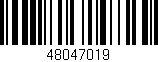 Código de barras (EAN, GTIN, SKU, ISBN): '48047019'