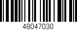 Código de barras (EAN, GTIN, SKU, ISBN): '48047030'