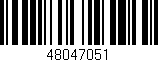 Código de barras (EAN, GTIN, SKU, ISBN): '48047051'