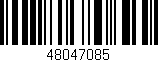 Código de barras (EAN, GTIN, SKU, ISBN): '48047085'