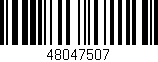 Código de barras (EAN, GTIN, SKU, ISBN): '48047507'
