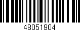 Código de barras (EAN, GTIN, SKU, ISBN): '48051904'