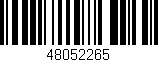 Código de barras (EAN, GTIN, SKU, ISBN): '48052265'