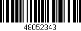 Código de barras (EAN, GTIN, SKU, ISBN): '48052343'