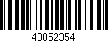 Código de barras (EAN, GTIN, SKU, ISBN): '48052354'