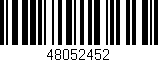 Código de barras (EAN, GTIN, SKU, ISBN): '48052452'