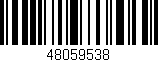 Código de barras (EAN, GTIN, SKU, ISBN): '48059538'