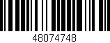 Código de barras (EAN, GTIN, SKU, ISBN): '48074748'
