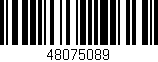 Código de barras (EAN, GTIN, SKU, ISBN): '48075089'