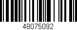 Código de barras (EAN, GTIN, SKU, ISBN): '48075092'