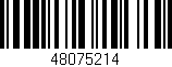Código de barras (EAN, GTIN, SKU, ISBN): '48075214'