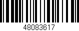 Código de barras (EAN, GTIN, SKU, ISBN): '48083617'