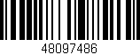 Código de barras (EAN, GTIN, SKU, ISBN): '48097486'