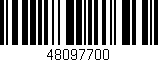 Código de barras (EAN, GTIN, SKU, ISBN): '48097700'