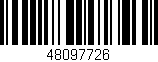 Código de barras (EAN, GTIN, SKU, ISBN): '48097726'
